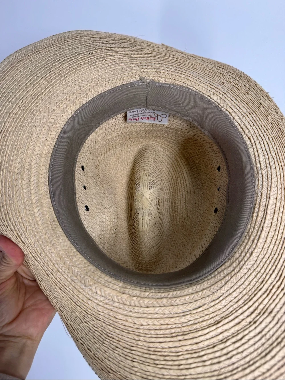 Sun Body Cattleman Hat Palm 7 1/8 (57) like new